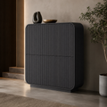 Leanlumapatch™ CharcoalCurve Designer Shoe Cabinet