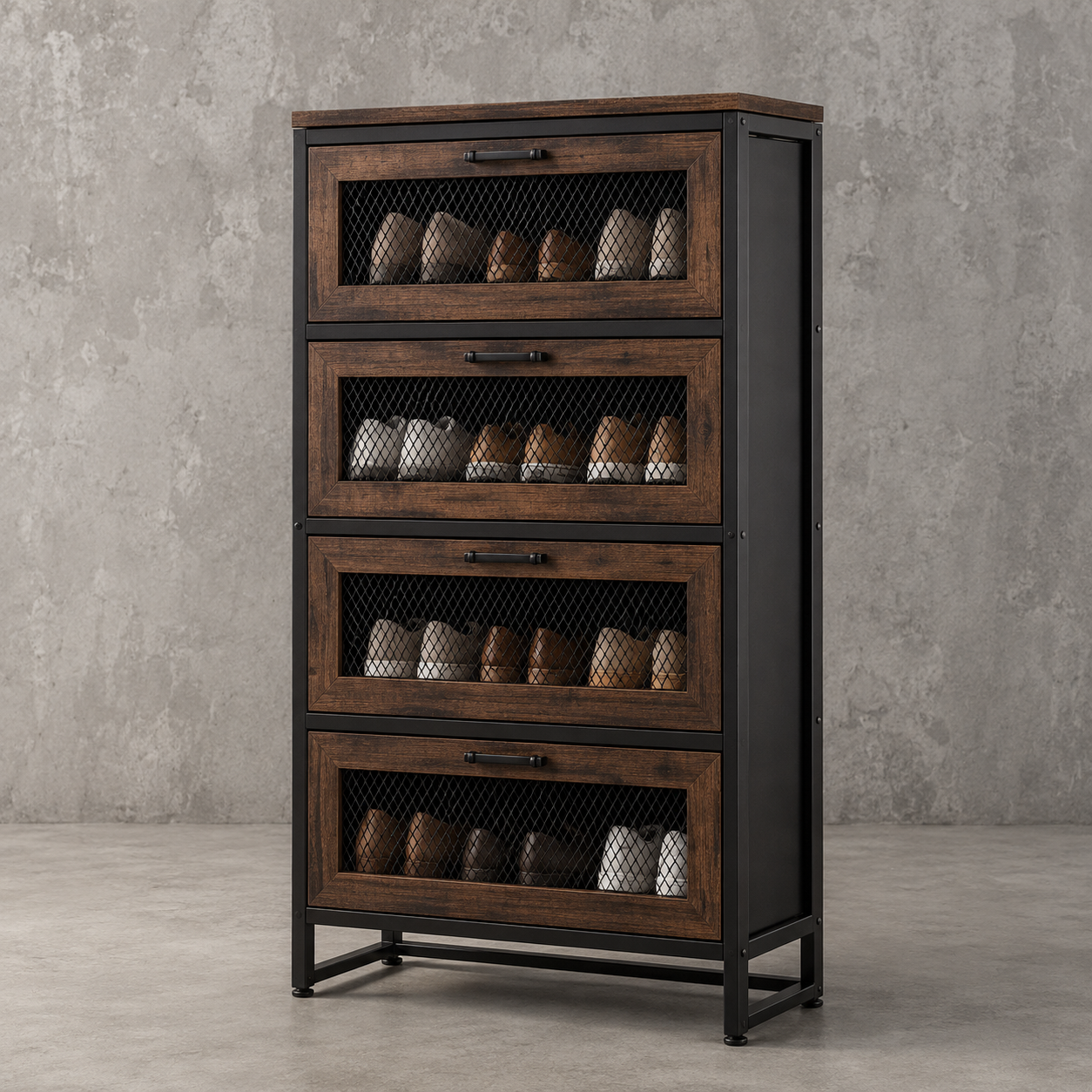 Leanlumapatch™ MetroMesh Industrial Shoe Cabinet