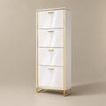 Leanlumapatch™ LuxeWhite Vertical Shoe Cabinet