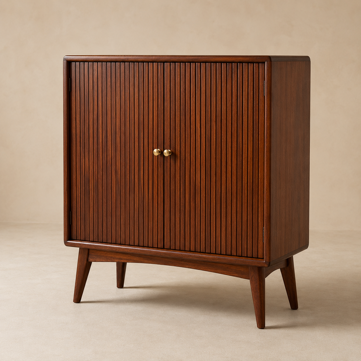 Leanlumapatch™ TeakRidge Fluted Shoe Cabinet